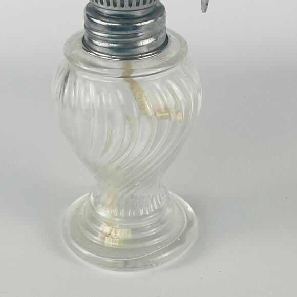Lamplight Farms Clear Swirl Oil Lamp 10 1/4” - Picture 2 of 6